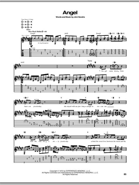 angel guitar tab